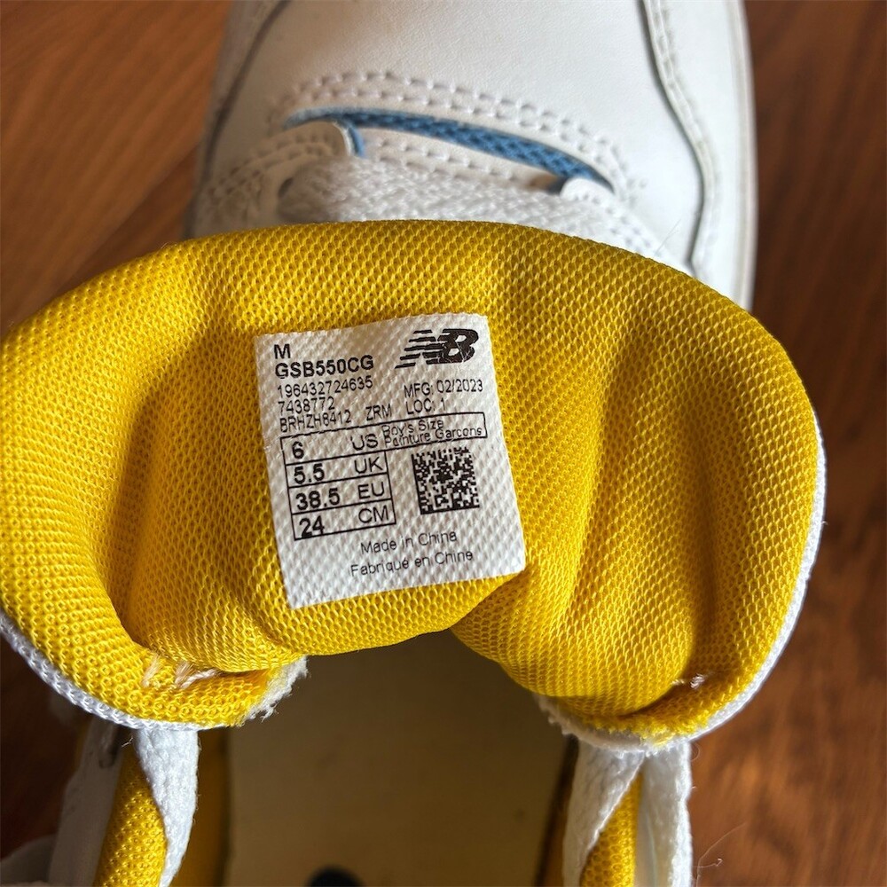 New Balance 550 Low Top Sneakers Honeycomb Heritage Blue Yellow - Picture 7 of 7